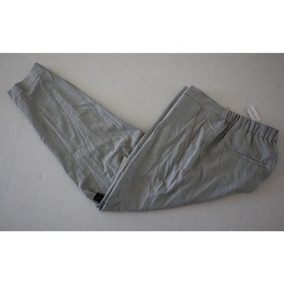 Banana Republic Women's Sz 14 Light Gray/White Hayden Pull-On Soft Ankle Pants - Picture 6 of 9